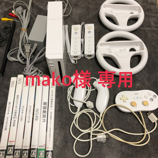 ウィー(Wii)のWii 本体+ソフト7個セット(家庭用ゲーム機本体)