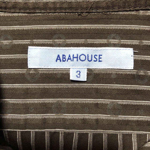 ABAHOUSE(アバハウス)の長袖ブラウンストライプシャツ メンズのトップス(シャツ)の商品写真