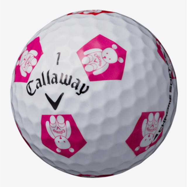 Callaway(キャロウェイ)の新品キャロウェイ クロムソフト X トゥルービス 1ダース キャロワン 白ピンク スポーツ/アウトドアのゴルフ(その他)の商品写真