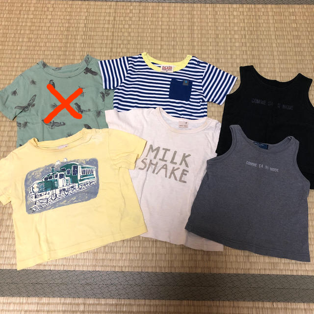 petit main(プティマイン)の☆Tシャツ　90サイズ  まとめ売り5点☆ キッズ/ベビー/マタニティのキッズ服男の子用(90cm~)(Tシャツ/カットソー)の商品写真