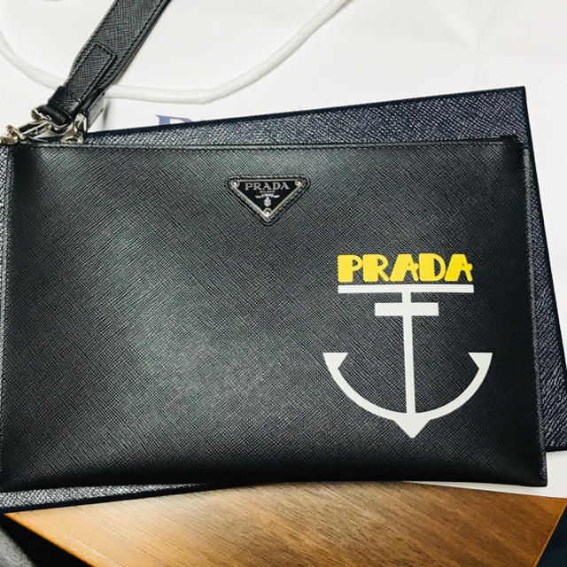 1年保証』 - PRADA 新品 PRADA プラダ クラッチバッグ サフィアーノ