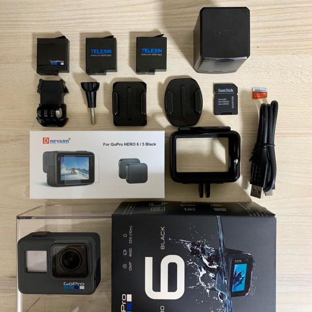 goproGoPro HERO6 BLACK バッテリ3コ SDカード32Gセット 美品