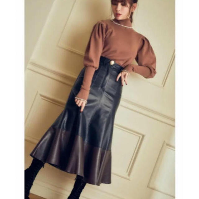 SNIDEL - herlipto Faux Leather Midi Skirt Mサイズの通販 by Ellen's ...