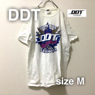 アベイシングエイプ(A BATHING APE)のDDT プロレス　Tシャツ M ビックロゴ　ホワイト　格闘技(格闘技/プロレス)