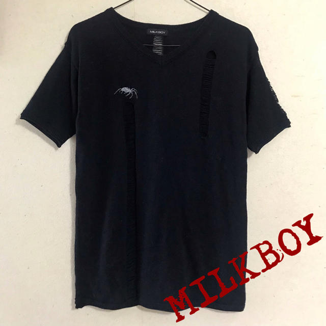 MILKBOY(ミルクボーイ)のMILKBOY☆SPIDER KNIT TOPS☆ メンズのトップス(ニット/セーター)の商品写真