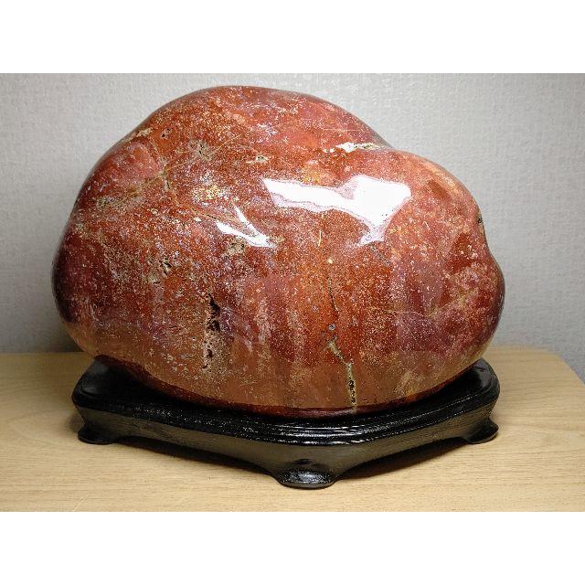 大型・錦石 12.2kg 原石 赤石 赤玉石 鑑賞石 自然石 碧玉 水石