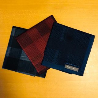 バーバリー(BURBERRY)のBURBERRY ハンカチ　3枚セット(ハンカチ/ポケットチーフ)