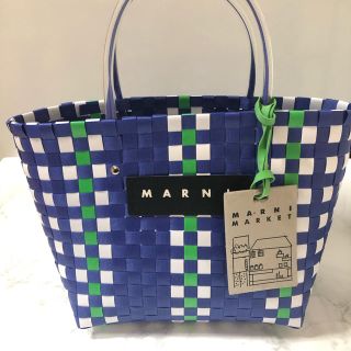 マルニ(Marni)のブルー 1点のみ入荷　マルニ 早い者勝ち❗️(かごバッグ/ストローバッグ)