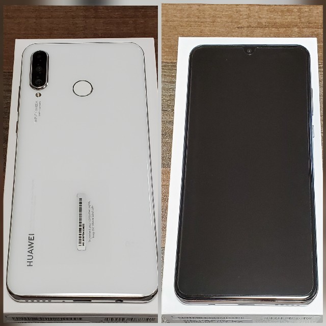 ◆Y!mobile版HUAWEI P30 liteホワイト◆SIMフリースマートフォン本体