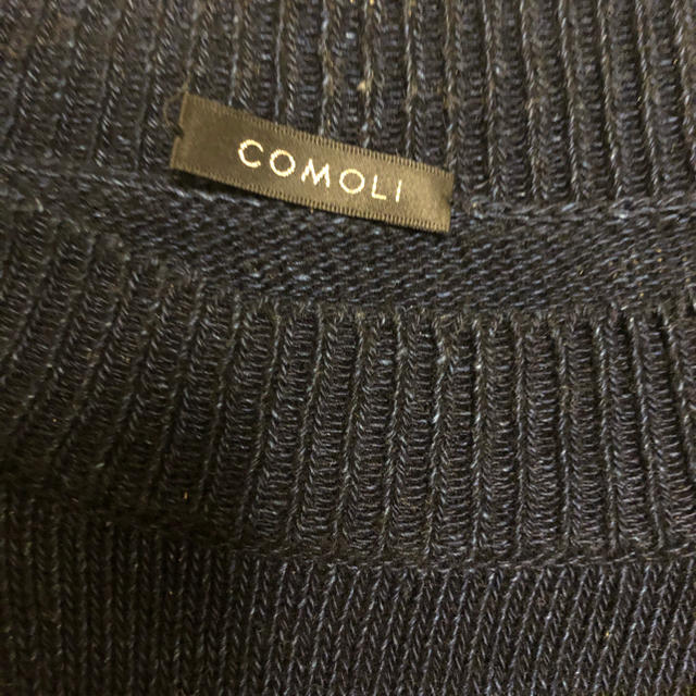 COMOLI(コモリ)のcomoli コモリ　20ss インディゴクルーネックニット　ネイビー　3 メンズのトップス(ニット/セーター)の商品写真