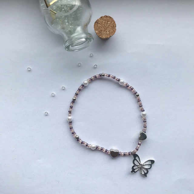 dholic(ディーホリック)の④ butterfly bracelet ❤︎ ハンドメイドのアクセサリー(ブレスレット/バングル)の商品写真