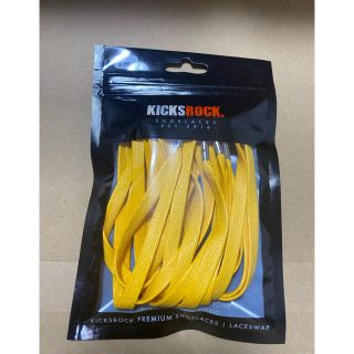 KICKS ROCK WAXED SHOELACES YELLOW 160cm(その他)