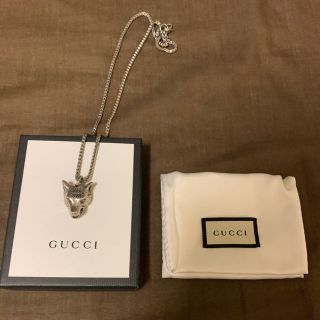 グッチ(Gucci)のGUCCIグッチアンガーフォレスト　ウルフ　シルバー　ネックレス(ネックレス)