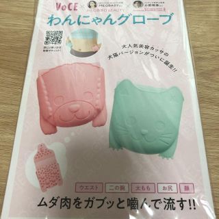 VOCE ７月号　付録　美容カッサ　わんにゃんグローブ(エクササイズ用品)