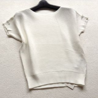 ミッシュマッシュ(MISCH MASCH)のミッシュマッシュ 袖ビジューリブニット(ニット/セーター)