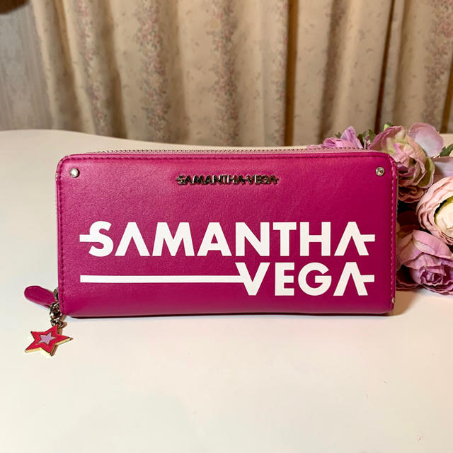 Samantha Vega(サマンサベガ)のSAMANTHA VEGA サマンサベガ　ビッグロゴ　財布 ピンク メンズのファッション小物(長財布)の商品写真