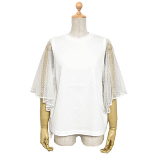 ロイスクレヨン(Lois CRAYON)のロイスクレヨン  2020ss チュールフレアスリーブカットソー(Tシャツ(半袖/袖なし))