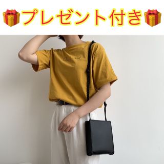 ジルサンダー(Jil Sander)の数量限定！プレゼント付き✳︎即納エコレザースクエアーロープショルダーバッグ　黒(ショルダーバッグ)