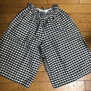 ジーユー(GU)のマカロンさん専用‼️GU ギンガムチェック　ガウチョパンツ　150(パンツ/スパッツ)