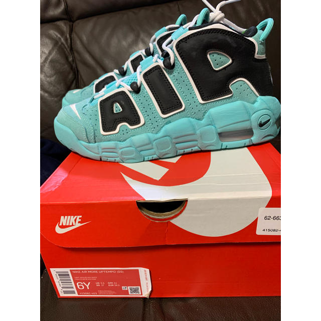 24cm ティファニー AIR MORE UPTEMPO GS アクア モアテン