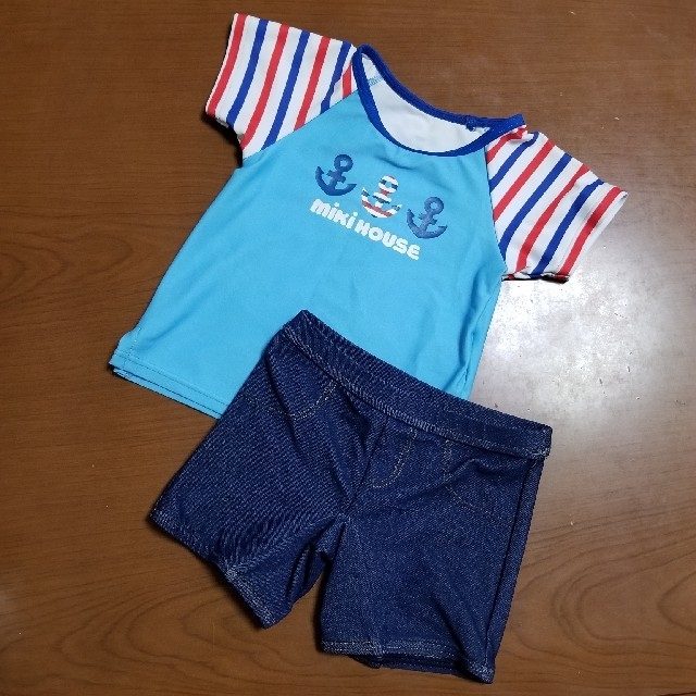 mikihouse(ミキハウス)のミキハウス☆マリンカラー水着　90サイズ キッズ/ベビー/マタニティのキッズ服男の子用(90cm~)(水着)の商品写真