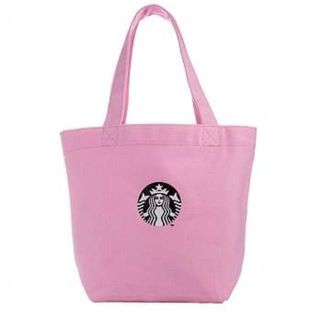 スターバックスコーヒー(Starbucks Coffee)のスターバックス：トートバッグ　スタバ　台湾限定　ピンク　ロゴ(トートバッグ)