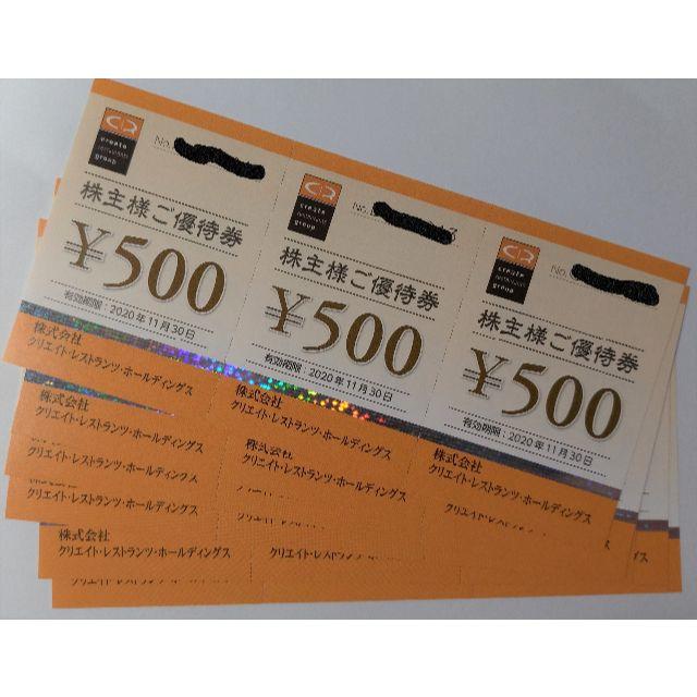 クリエイトレストランツ株主優待9000円分☆ラクマパック無料