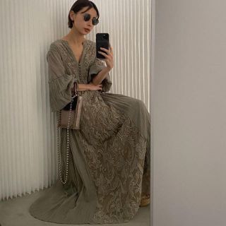 Ameri VINTAGE - MEDI EMBROIDERY TULLE LACE DRESS 新品未使用の通販