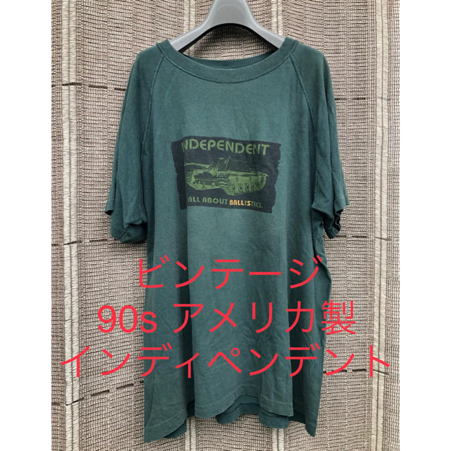 INDEPENDENT(インディペンデント)のビンテージ　90s INDEPENDENT（インディペンデント） 戦車Tシャツ メンズのトップス(Tシャツ/カットソー(半袖/袖なし))の商品写真