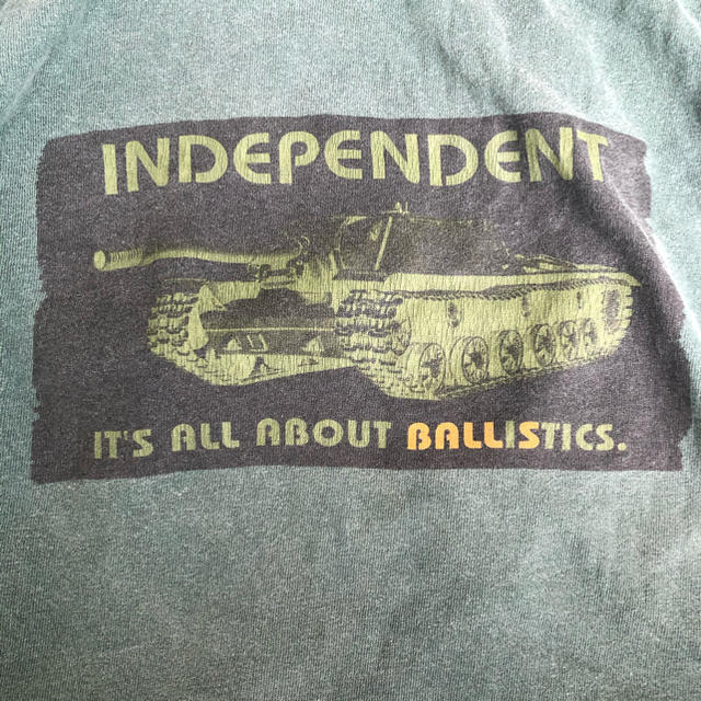 INDEPENDENT(インディペンデント)のビンテージ　90s INDEPENDENT（インディペンデント） 戦車Tシャツ メンズのトップス(Tシャツ/カットソー(半袖/袖なし))の商品写真