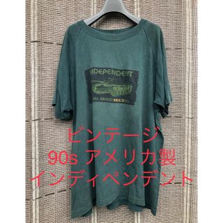 インディペンデント(INDEPENDENT)のビンテージ　90s INDEPENDENT（インディペンデント） 戦車Tシャツ(Tシャツ/カットソー(半袖/袖なし))