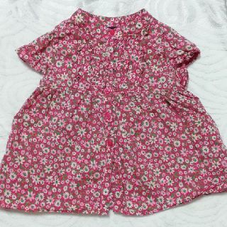 ベビーギャップ(babyGAP)のbaby gap 花柄チュニック風シャツ80cm(シャツ/カットソー)