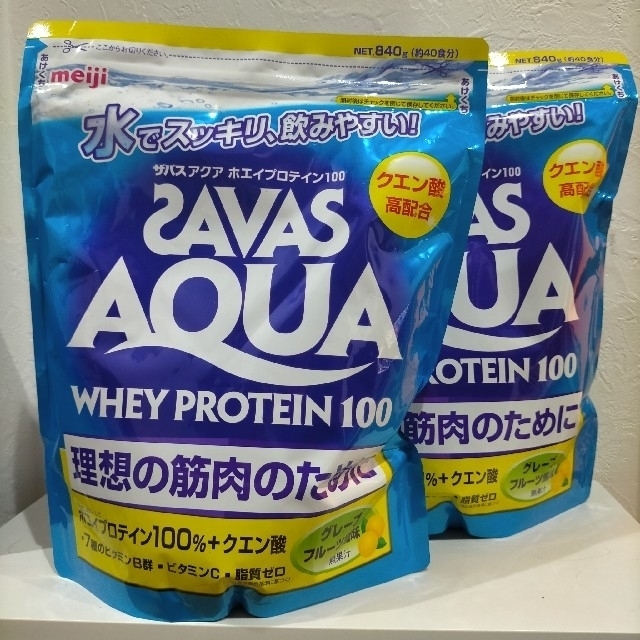 SAVAS(ザバス)の【2個】ザバス アクアホエイプロテイン100+クエン酸 グレープフルーツ味 食品/飲料/酒の健康食品(プロテイン)の商品写真