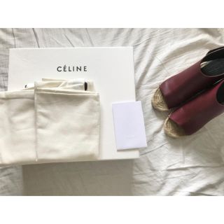 セリーヌ(celine)のCELINE エスパドリーユ サンダル 36 バーガンディー(サンダル)