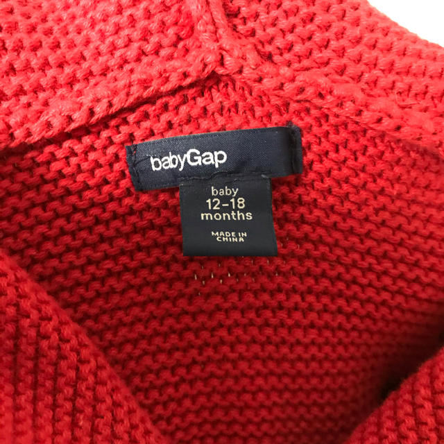 babyGAP(ベビーギャップ)のベビーギャップ くま耳 ニットカーディガン ☆ キッズ/ベビー/マタニティのキッズ服男の子用(90cm~)(カーディガン)の商品写真