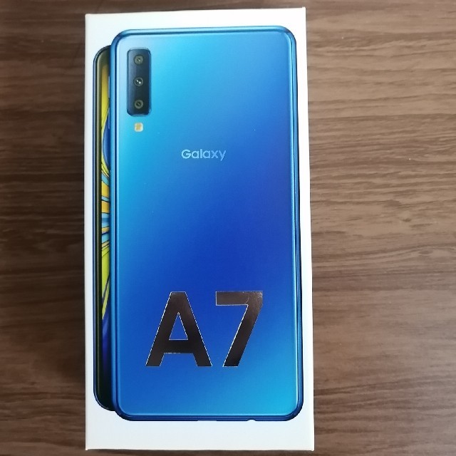 サムソン GALAXY A7 64GB ブルー simフリー 新品 未開封品スマートフォン/携帯電話