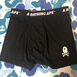 アベイシングエイプ(A BATHING APE)のAPE ボクサーパンツ 黒Ｌ 下着 新品 Tシャツ シャークパーカー(ボクサーパンツ)