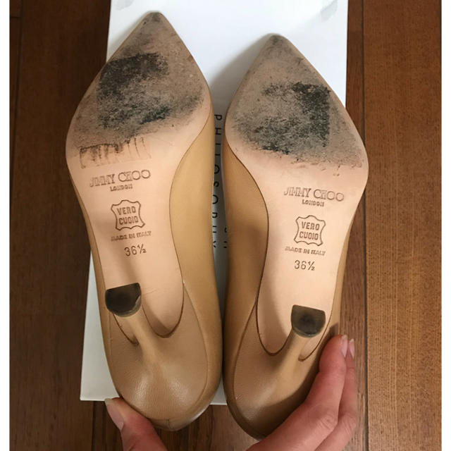 JIMMY CHOO(ジミーチュウ)のジミーチュウ👠✨表記231/2パンプスベージュヒール靴 レディースの靴/シューズ(ハイヒール/パンプス)の商品写真