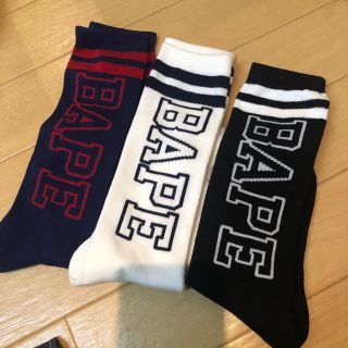 アベイシングエイプ(A BATHING APE)のBAPE KIDS 靴下3足セット(靴下/タイツ)