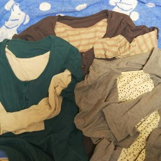 ベルメゾン(ベルメゾン)の値下げ☆ベルメゾン授乳服L寄りのLL。三枚セット(マタニティトップス)