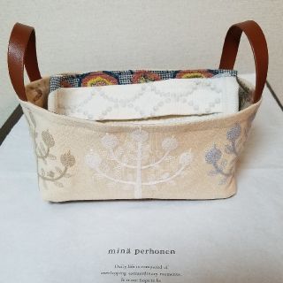 ミナペルホネン(mina perhonen)のロップ様専用❗🌷布バスケット🌴マスク入れや小物入れ等に💝(小物入れ)