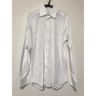 プラダ(PRADA)のPRADA プラダ ホワイトドレスシャツ 38/15 美品(シャツ)