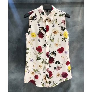 セオリー(theory)のTheory 19ss 花柄ノースリーブブラウス(シャツ/ブラウス(半袖/袖なし))