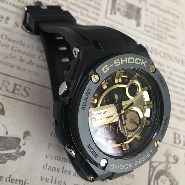 G-SHOCK  G-STEEL ブラック×ゴールド