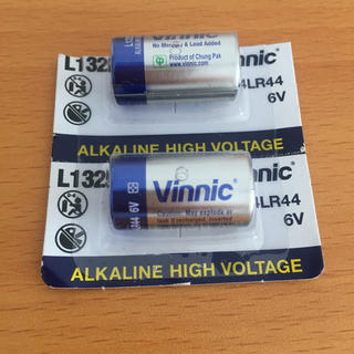 Vinnic 4LR44 6V アルカリ乾電池 水銀0% 2個 (バッテリー/充電器)