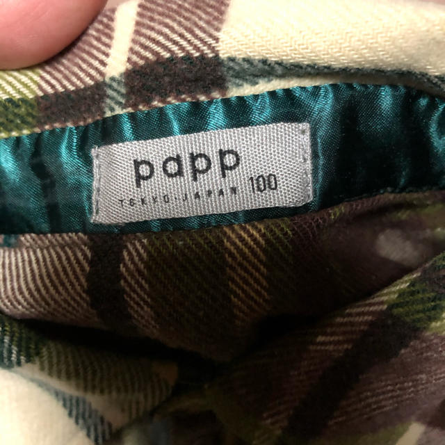 papp(パプ)のpapp（パプ）　長袖チェックシャツ　100   キッズ/ベビー/マタニティのキッズ服男の子用(90cm~)(ブラウス)の商品写真