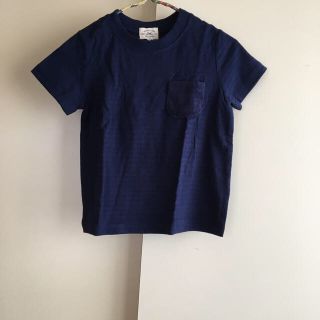 ユナイテッドアローズグリーンレーベルリラクシング(UNITED ARROWS green label relaxing)の新品★グリーンレーベル★ボーダー パイルポケットTシャツ105(Tシャツ/カットソー)