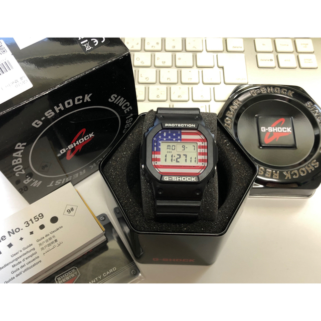 コラボ/G-SHOCK/CHUMS/DW-5600/限定/スピード/箱付/星条旗