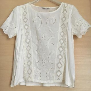 アメリカンイーグル(American Eagle)のAMERICAN EAGLE  新品☆レース トップス カットソーXS(カットソー(半袖/袖なし))