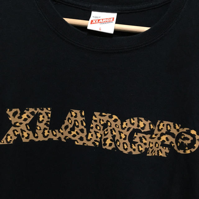 XLARGE(エクストララージ)のxlarge ロゴ Tシャツ レオパード ヒョウ柄 L ユーズド古着 メンズのトップス(Tシャツ/カットソー(半袖/袖なし))の商品写真